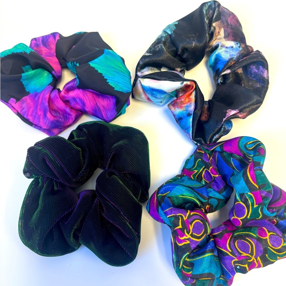 Colorful Satin Scrunchie Set